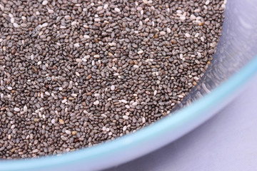 Pile of chia seeds