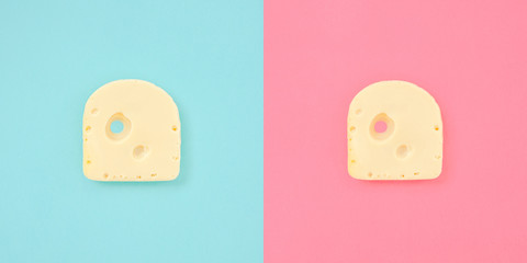 Cheese piece collage set