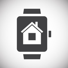 Smart Watch related icon on background for graphic and web design. Simple illustration. Internet concept symbol for website button or mobile app.