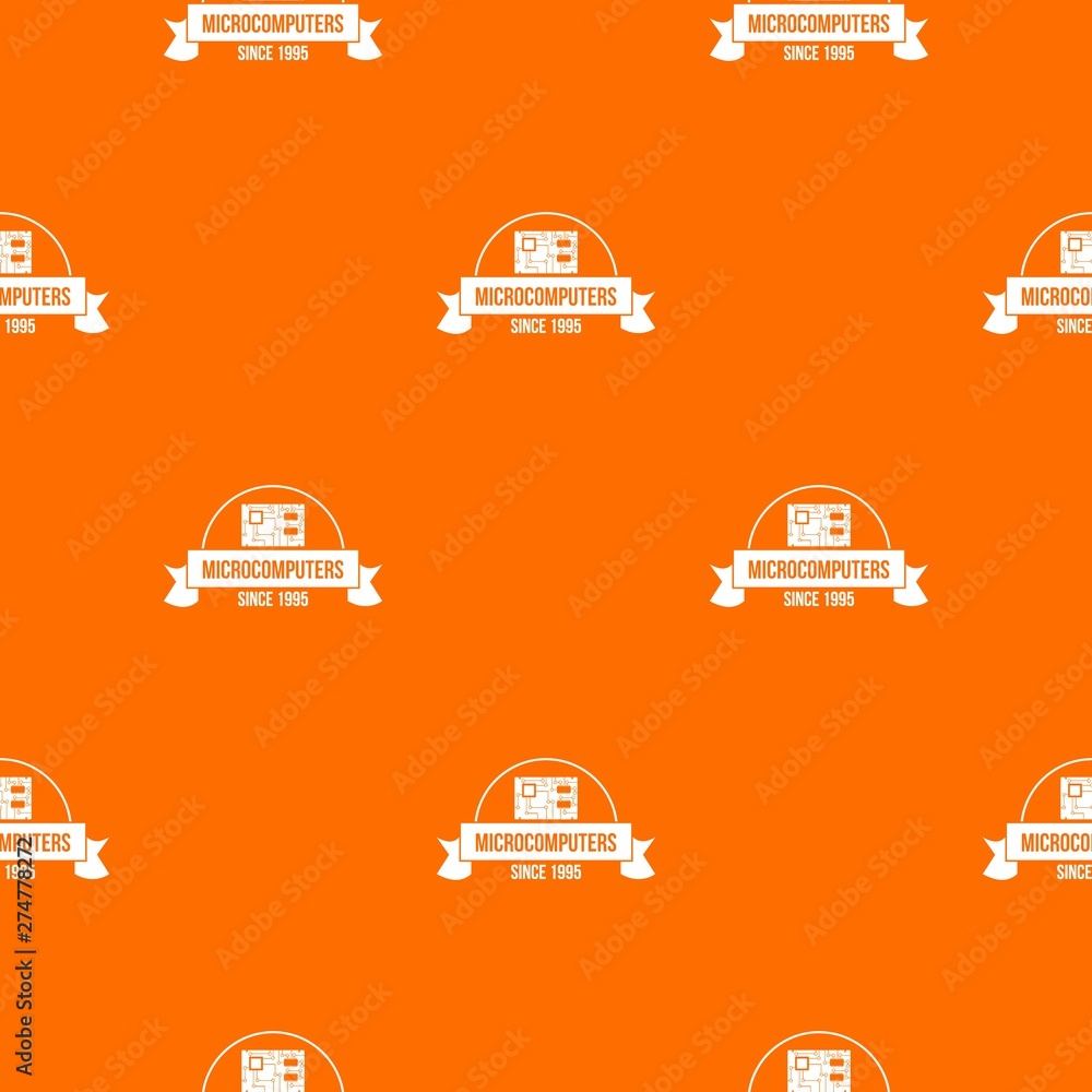 Aufkleber microcomputers pattern vector orange for any web design best
