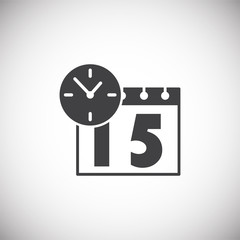 Time management related icon on background for graphic and web design. Simple illustration. Internet concept symbol for website button or mobile app.