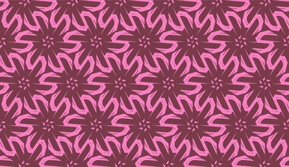 Vector Seamless illustration with curved line. Modern pattern in triangles style. For modern interior design, fashion print.