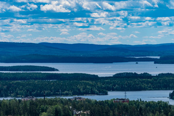 Falun, Sweden The view over town towards the iron mine.