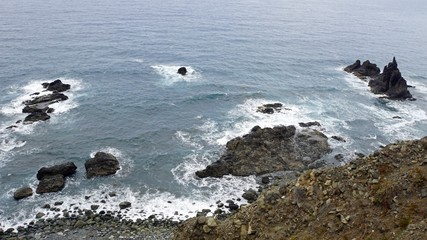 coastal landscape in taganaga on tenerife