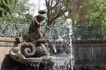 Dresden Altstadt Oldtown Rundgang Sightseeting Brunnen Gebäude Brühlsche Terrasse Alberitum Cannaletto  © stphnmstrk