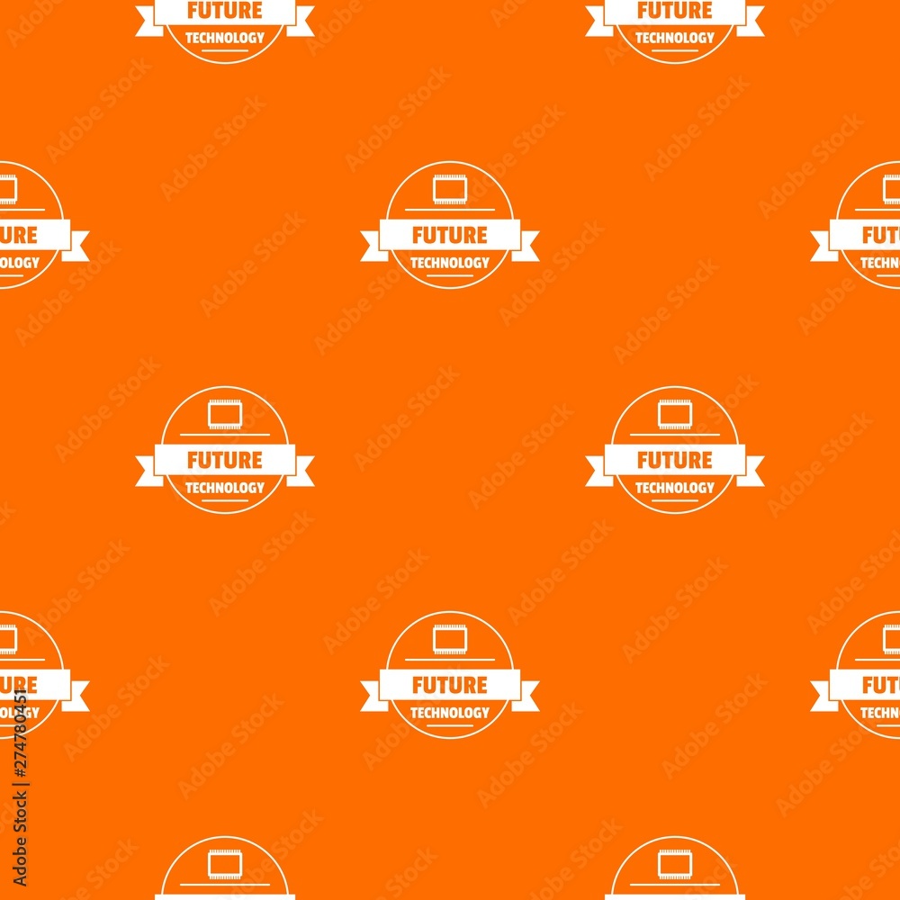 Aufkleber future technology pattern vector orange for any web design best