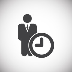 Time management related icon on background for graphic and web design. Simple illustration. Internet concept symbol for website button or mobile app.
