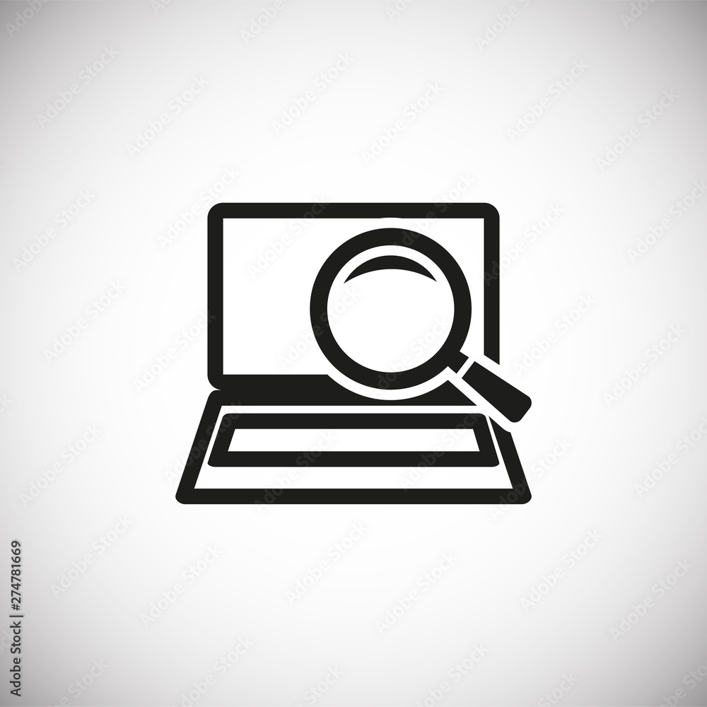 Poster search related icon on background for graphic and web design. simple illustration. internet concept 