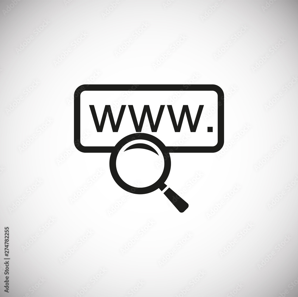 Poster search related icon on background for graphic and web design. simple illustration. internet concept 