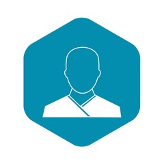 Buddhist monk icon in simple style on a white background vector illustration