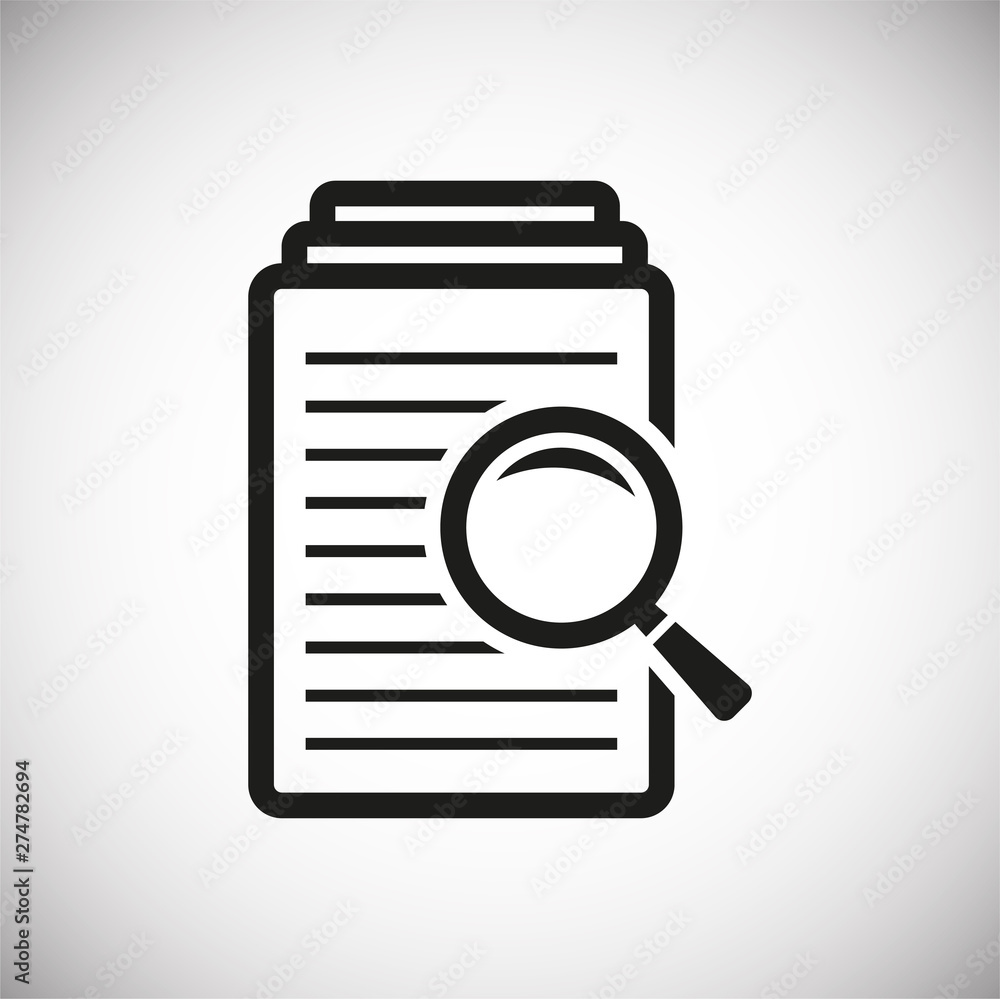 Poster search related icon on background for graphic and web design. simple illustration. internet concept 