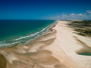 aerial beach landscape Águas Belas, Ceará, Brazil