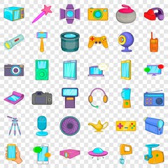 Camera icons set. Cartoon style of 36 camera vector icons for web for any design