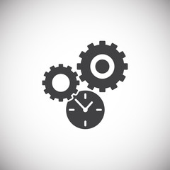 Time management related icon on background for graphic and web design. Simple illustration. Internet concept symbol for website button or mobile app.