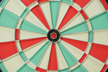 dartboard with red target point in the center