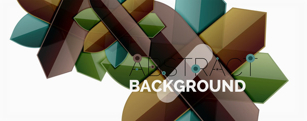 Geometric abstract background. Dynamic shapes composition