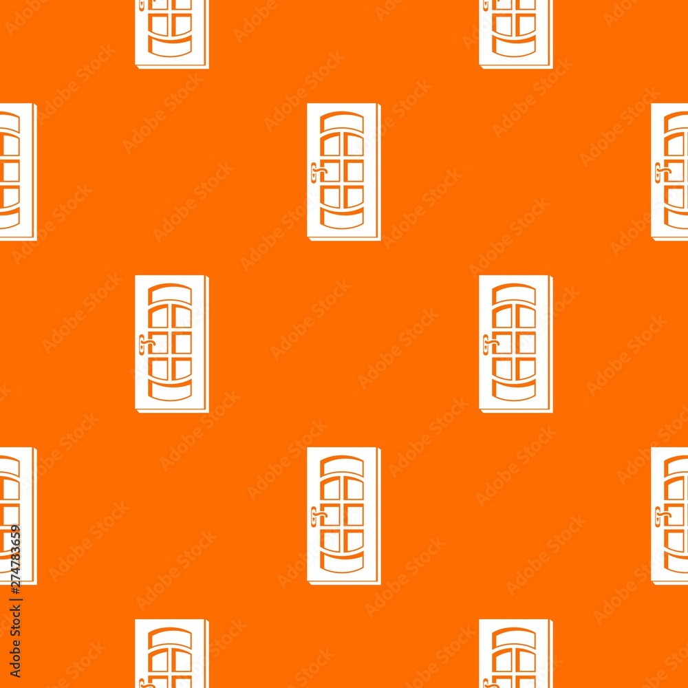 Poster door pattern vector orange for any web design best