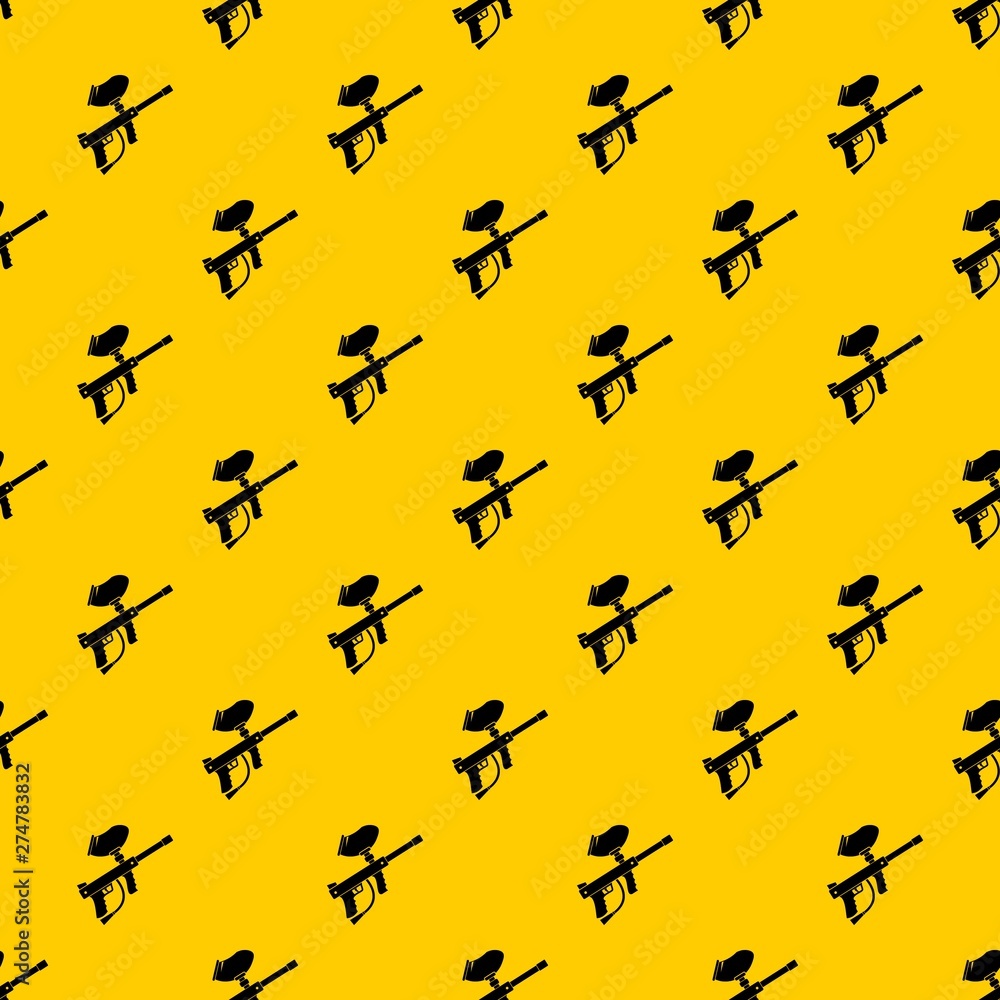 Poster paintball marker pattern seamless vector repeat geometric yellow for any design