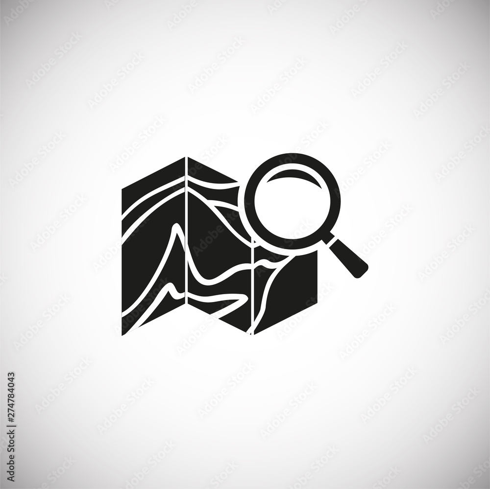 Poster search related icon on background for graphic and web design. simple illustration. internet concept 