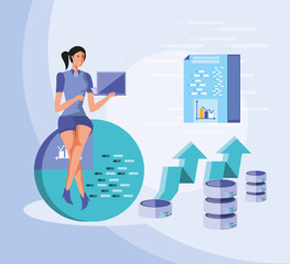 Avatar woman and big data design