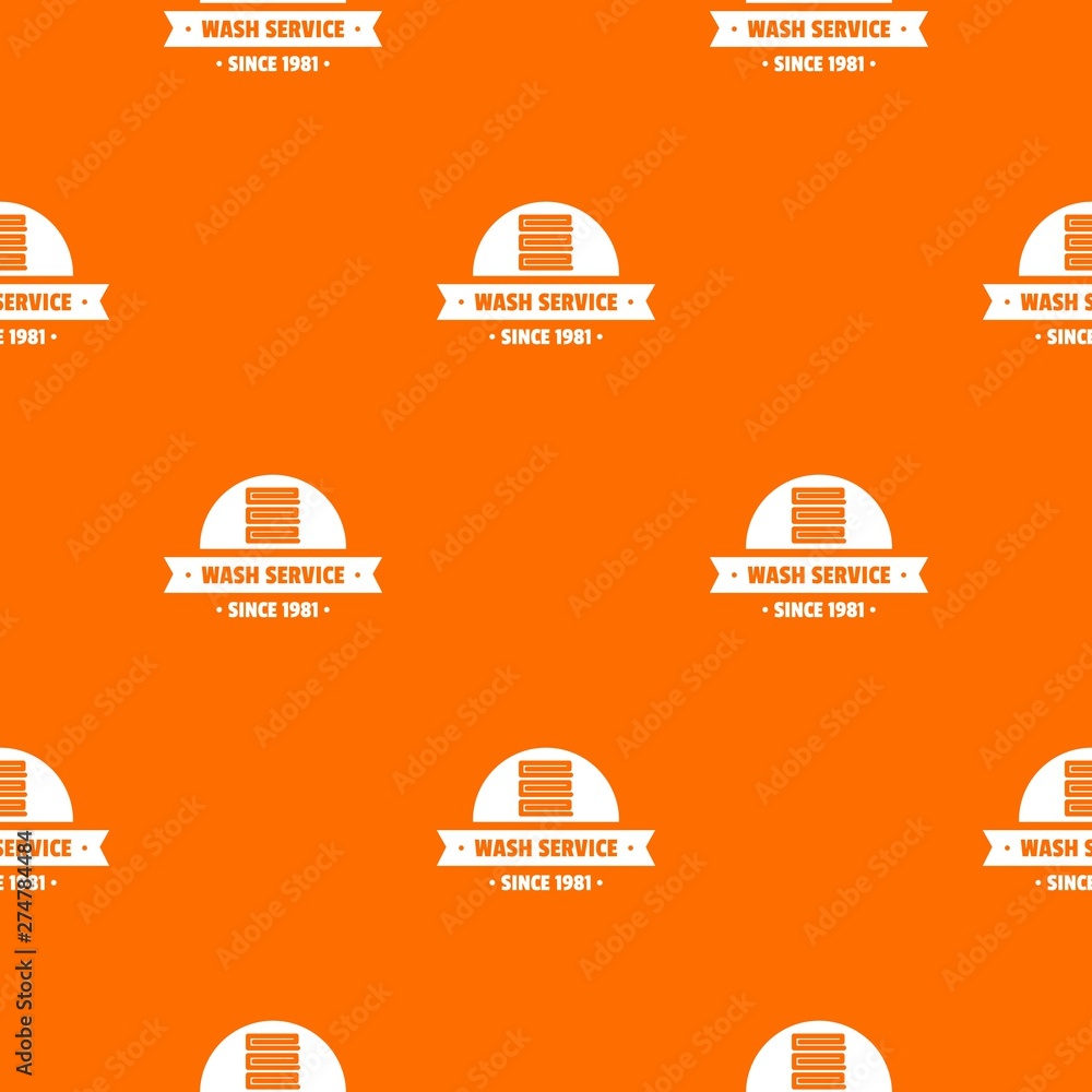 Poster modern wash service pattern vector orange for any web design best