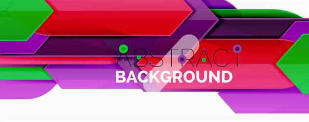 Abstract color lines dynamic background, modern material design style