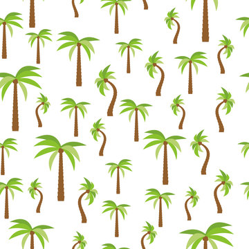 Seamless Pattern with palm trees