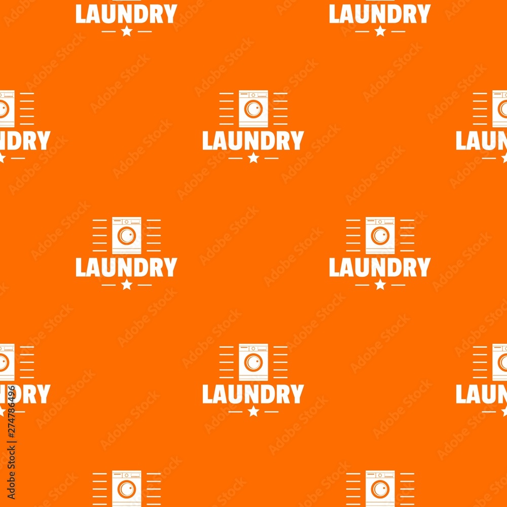 Poster laundry pattern vector orange for any web design best