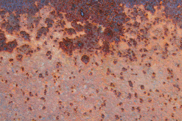 Old rusty iron sheet. Close-up. Background. Texture.