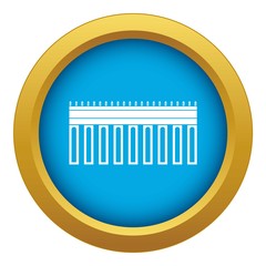 Bridge icon blue vector isolated on white background for any design