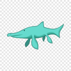 Ichthyosaur icon. Cartoon illustration of ichthyosaur vector icon for web