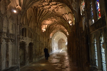 Elaborate Fan Vaulting in Gloucester Cathedral, England