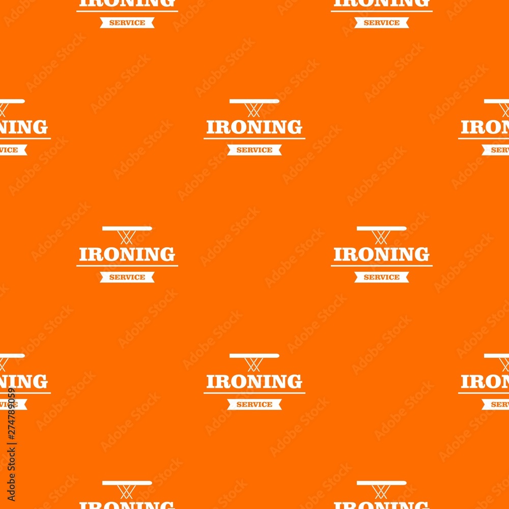 Poster ironing service pattern vector orange for any web design best