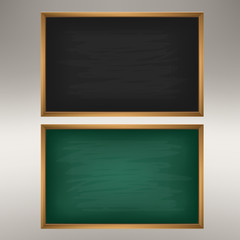 Empty green chalkboard, blackboard illustration