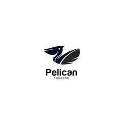 Pelican Bird Logo Abstract Design Vector Template