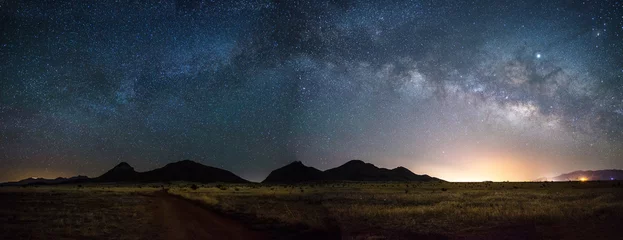 Fotobehang Pano of the Milky way in Arizona © SE Viera Photo