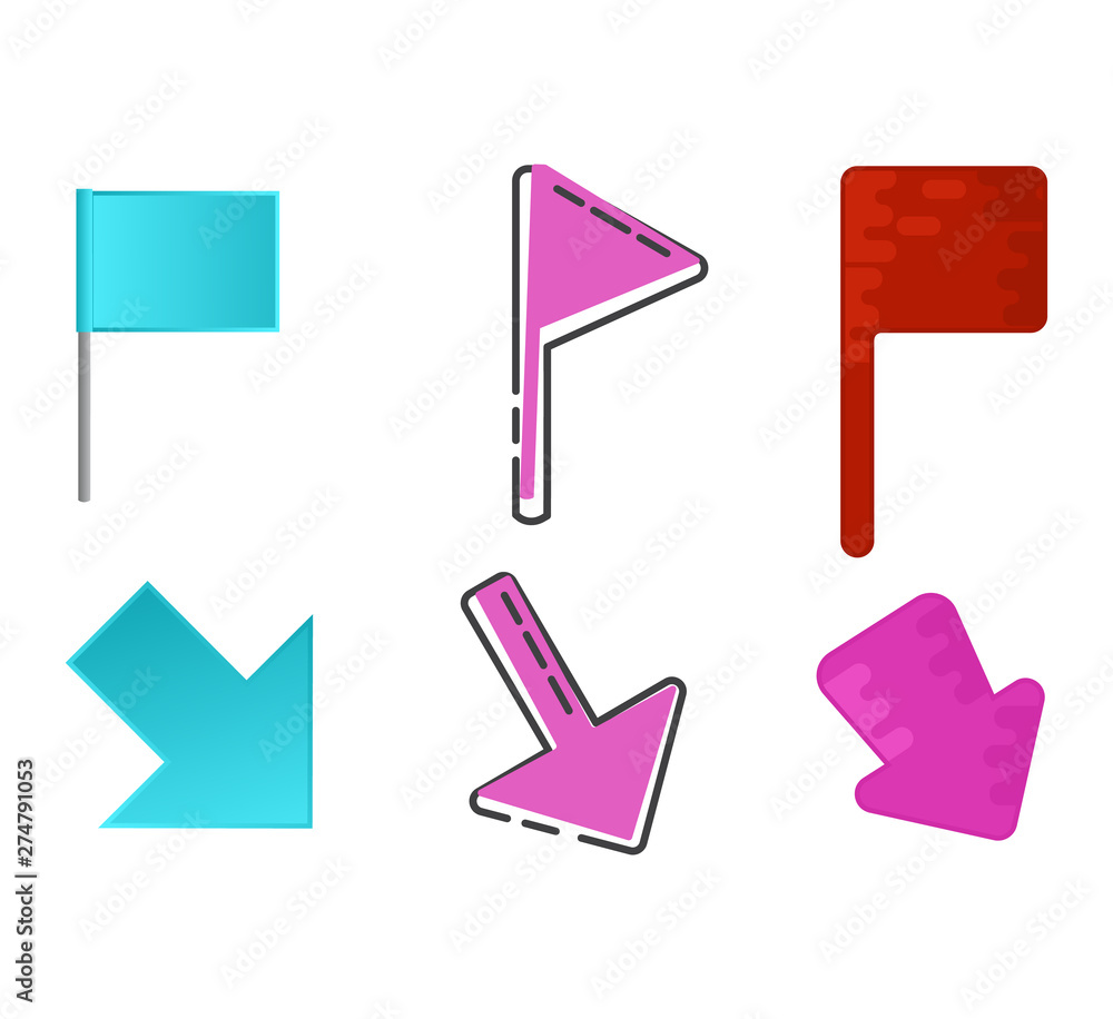 Poster map pointer vector location pin marker sign navigation icon colorful place point design illustration