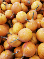 Granadilla, delicious fruit, Passiflora ligularis.