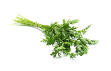 Bunch of fresh parsley isolated on white