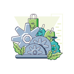 Balance and sustainability design icon vector ilustration