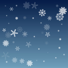 Winter pattern with snowflakes.