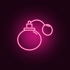 perfume neon icon. Elements of Women's accessories set. Simple icon for websites, web design, mobile app, info graphics