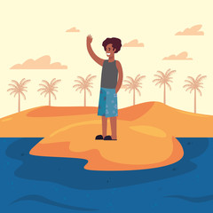 Obraz na płótnie Canvas summer time holiday icon vector ilustration