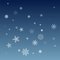 Winter pattern with snowflakes.