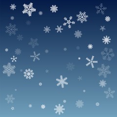 Winter pattern with snowflakes.