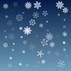 Winter pattern with snowflakes.