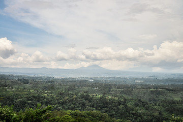 Obraz premium Panorama of beautiful mountains against the blue sky