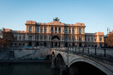 Front view of the courthouse in Rome