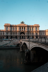 River with leaves of tree forward