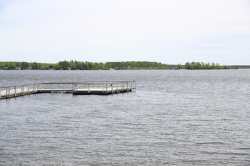 Peaceful Pier View. Falcon Lake, Manitoba, Canada.